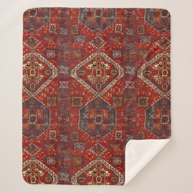 Sherpa Conception orientale de couverture dans no5 rouge (Devant)