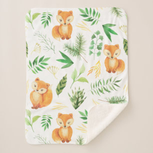 Sherpa Couverture bébé boisée