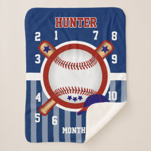 Sherpa Couverture bébé de jalon - Sport de baseball ⚾