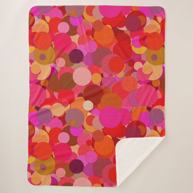 Sherpa couverture de confetti à points rouges (Devant)