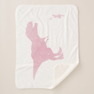 Sherpa Couverture de dinosaure de filles - décor de