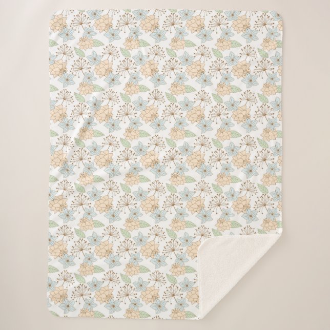 Sherpa couverture de fleurs de printemps (Devant)
