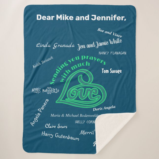 Sherpa Couverture de soins avec amour et prières (Devant)