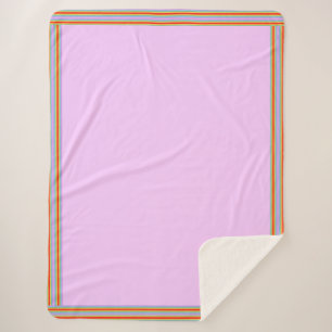Sherpa Couverture d'enveloppement arc-en-ciel rose