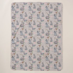 Sherpa Couverture "Eleze Elephant & Polka Hen" Boganhues