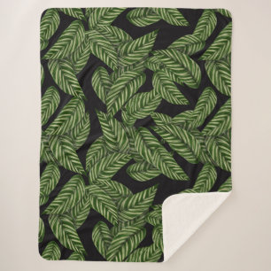 Sherpa couverture feuille jungle