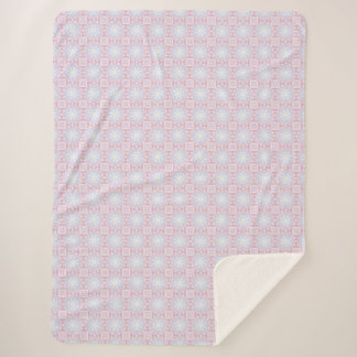 Sherpa Couverture géométrique Pastel doux - Rose & Lavand