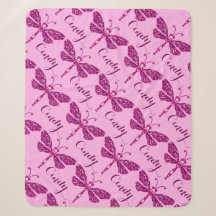 Couverture motif de libellule de nom rose personna