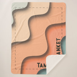 Sherpa Couverture personnalisée 3D ondulée Rétro avec tex