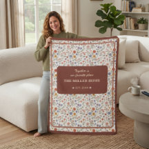 Couverture personnalisée avec motif floral