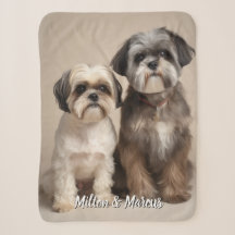 Couverture personnalisée pour deux animaux de comp