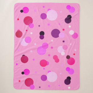 Sherpa Couverture Rose Points Et Étoiles