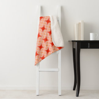 Sherpa Couverture rouge géométrique en gras et Motif oran