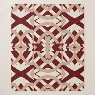 Sherpa Couverture Sherpa, motif de tissu classique marron