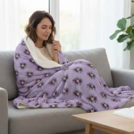 Sherpa-Decke Douceur Bouquet de Violettes Sherpadecke