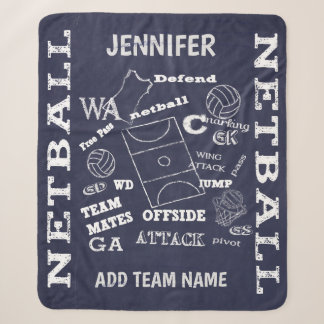 Sherpa-Decke im Stil eines Netball-Spielers Sherpadecke
