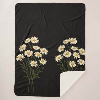 Sherpa grande couverture de marguerite - Jeu floral confo