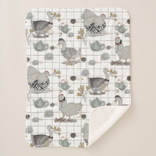 Sherpa Haute Couture Poulet imprimé Bébé Couverture