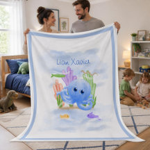 Jolie petite pieuvre grande couverture en laine Sh