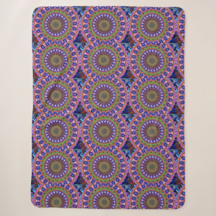 Sherpa mandela lila Hippie-Decke Sherpadecke