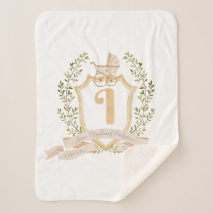 Sherpa Porte bébé Monogramme "I" Pépinière Couverture béb