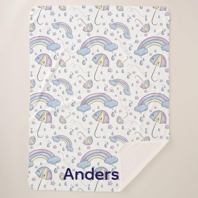 Sherpa Rainbow Blanket Sherpadecke (Vorderseite)