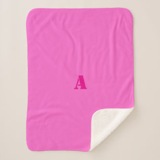 Sherpa Une couverture en toison rose Monogramme