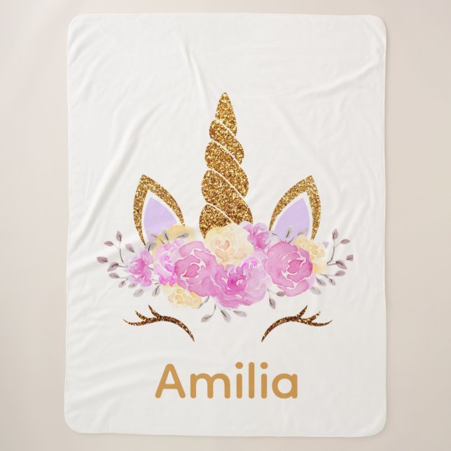 Sherpa Unicorn Blanket Sherpadecke (Vorderseite)