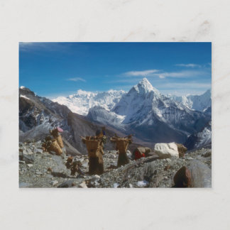 Sherpanis mit Kletterlasten Postkarte
