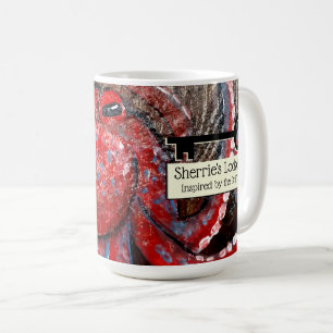 Sherrie's Locker Orange Octopus Tasse