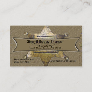 Sherrif Style Business Card Visitenkarte