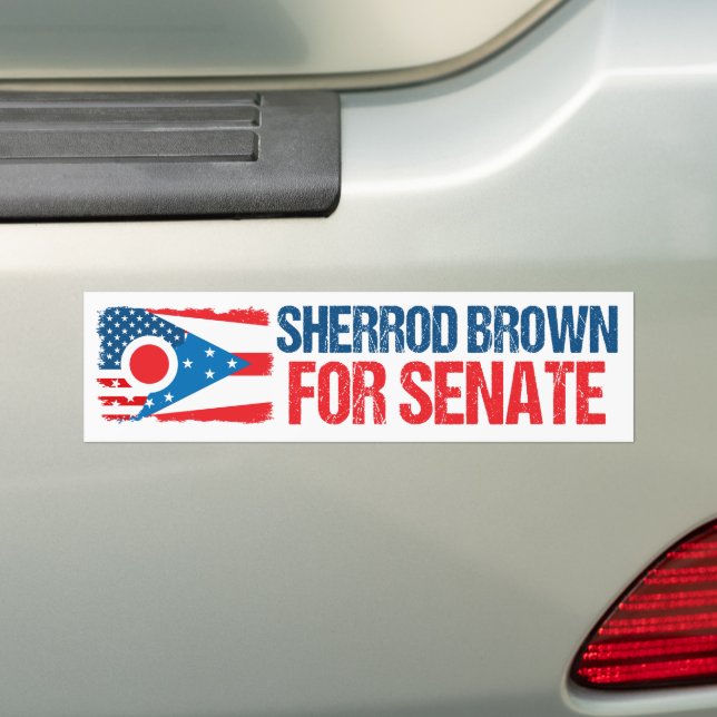 Sherrod Brown für Senat 2024 Wahlkampf Ohio Flag Autoaufkleber (Auf Auto)