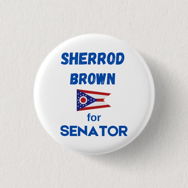 Sherrod Brown, politischer Staat, Kandidat Button (Vorderseite)