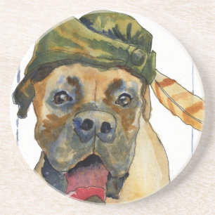 Sherwood Boxer-Hund Sandstein Untersetzer