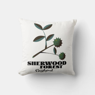 Sherwood Forest England Reiseplakat Klassischer Ru Kissen