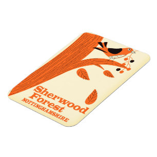 Sherwood Forest, Nottinghamshire Reiseplakat Magnet