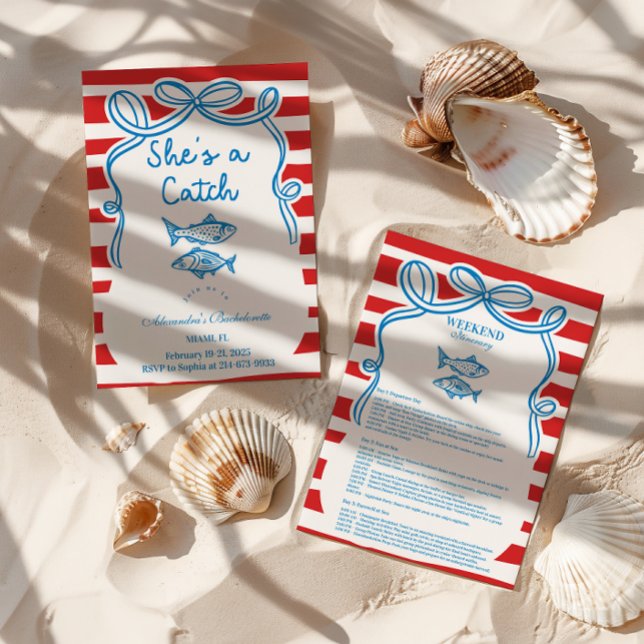 She's A Catch Bachelorette Celebration Einladung (Von Creator hochgeladen)