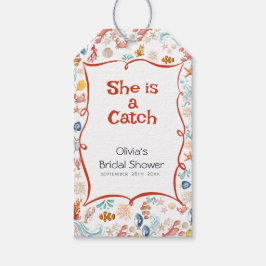She's a Catch Bridal Shower Thank You Favor Geschenkanhänger