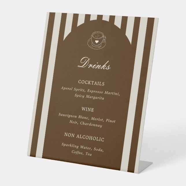 She's A Tini Bit Older Birthday Drinks Menu Sockelschild (Vorderseite)
