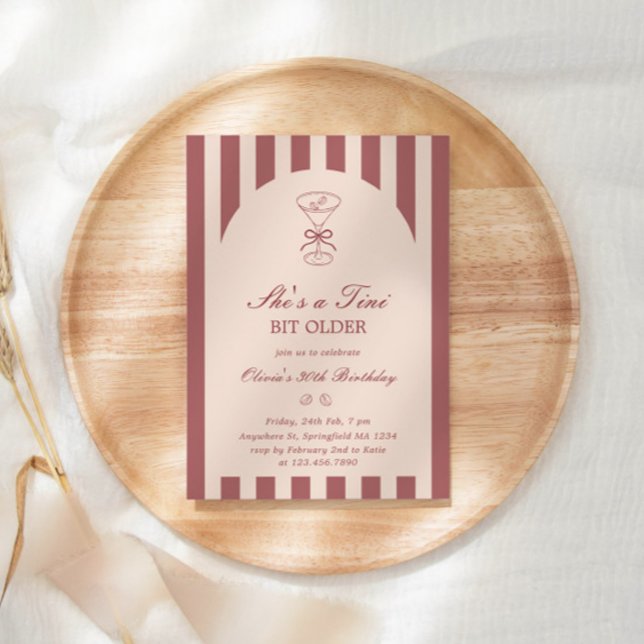 She's A Tini Bit Older Coffee Martini Birthday Einladung (Von Creator hochgeladen)