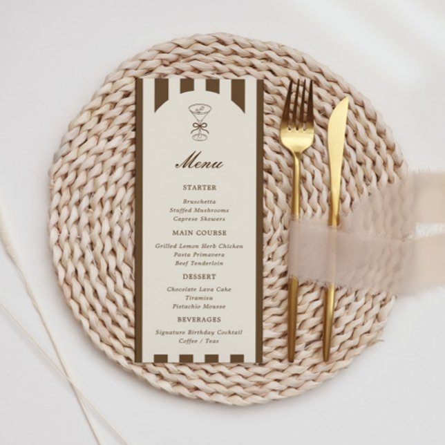 She's A Tini Bit Older Coffee Martini Birthday Menükarte (Von Creator hochgeladen)