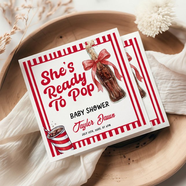She's about to pop Baby Shower Serviette (Von Creator hochgeladen)