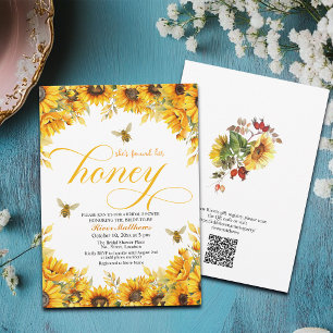 Shes fand ihr Honey QR Code Brautparty Einladung
