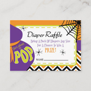 Shes ist im Begriff, das POP-Raffle-Ticket Begleitkarte