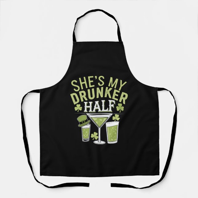 Shes mein Betrunkeneres halb St Patricks Matching  Schürze (Vorderseite)