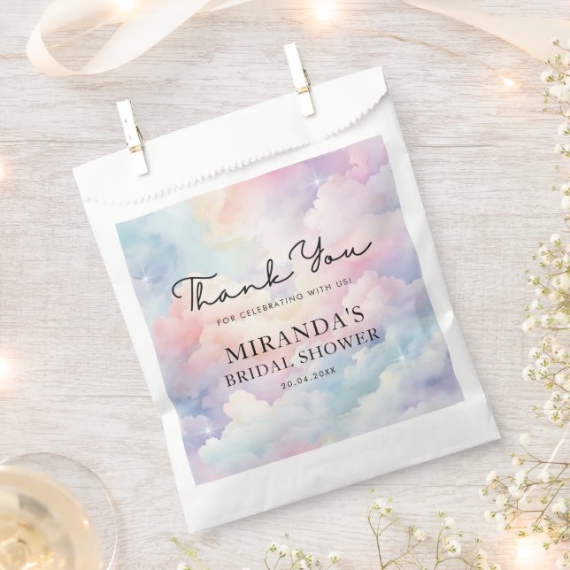 Shes on Cloud Nine Brautparty Vielen Dank Geschenktütchen (Ausgeschnitten)