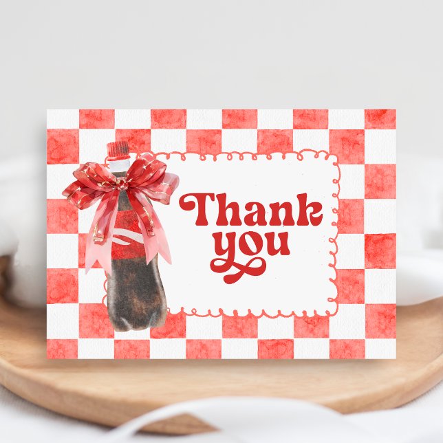 She's Ready to Pop Baby Shower Dankeskarte (She's Ready to Pop Cola Baby Shower Thank you Card)