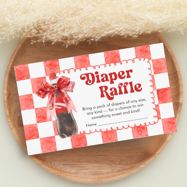 She's Ready to Pop Baby Shower Diaper Raffle Begleitkarte (She's Ready to Pop Cola Baby Shower Diaper Raffle)