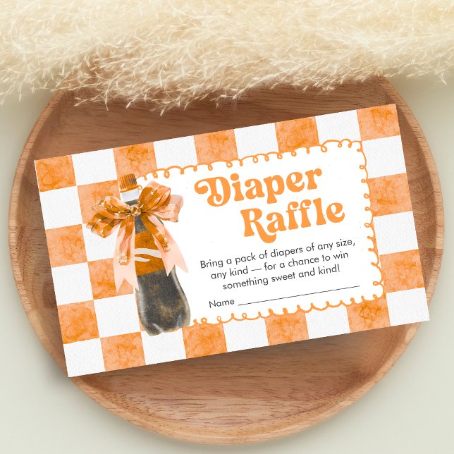 She's Ready to Pop Baby Shower Diaper Raffle Begleitkarte (Cola Baby Shower Diaper Raffle)