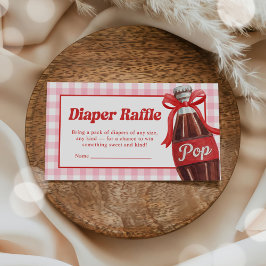 She's Ready to Pop Baby Shower Diaper Raffle Begleitkarte